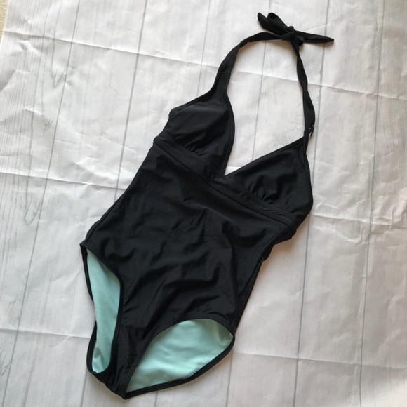 Prana Lahaina black halter one piece swims… - Picture 2 of 7